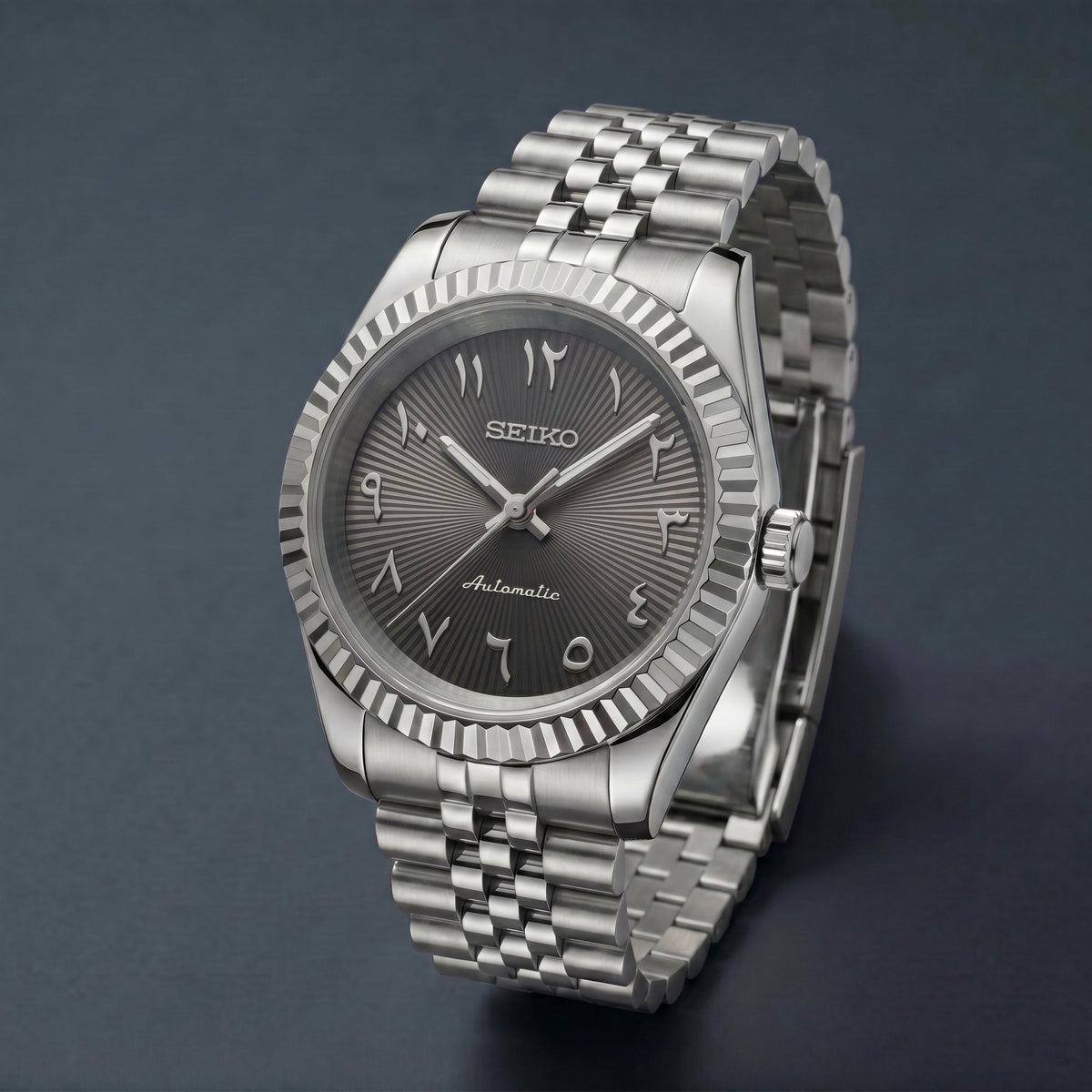 Horalys - Montre Seiko Mod Datejust Arabic Noir
