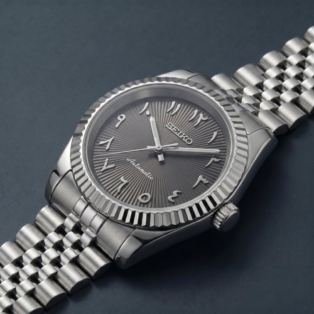 Horalys - Montre Seiko Mod Datejust Arabic Noir