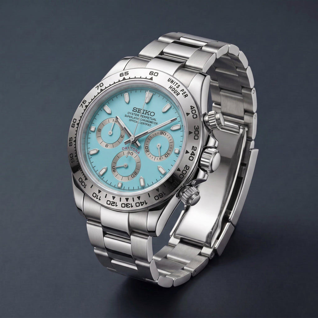 Seiko Mod Daytona Bleu