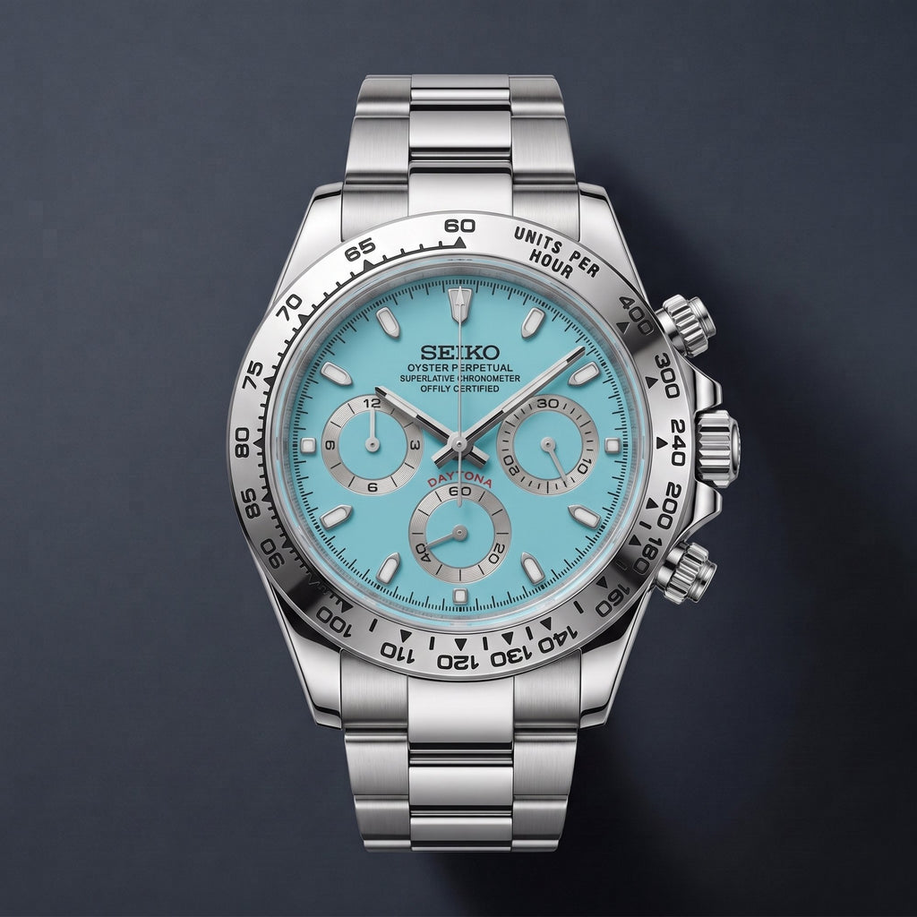 Seiko Mod Daytona Bleu