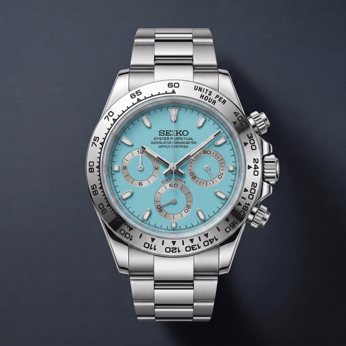 Seiko Mod Daytona Bleu