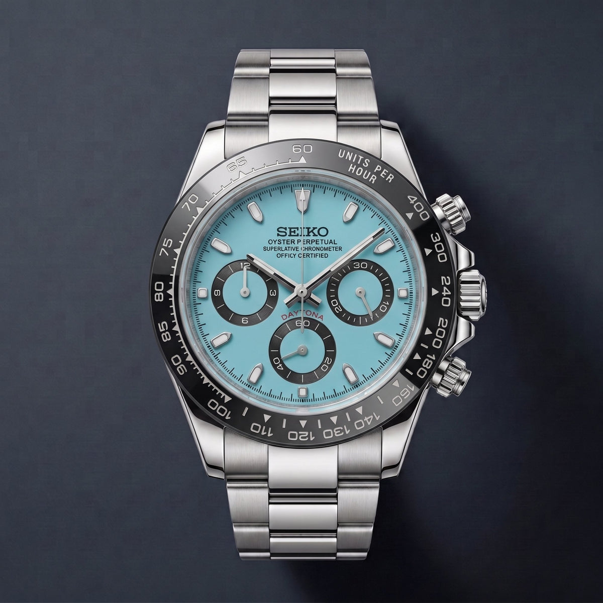 Seiko Mod Daytona Bleu