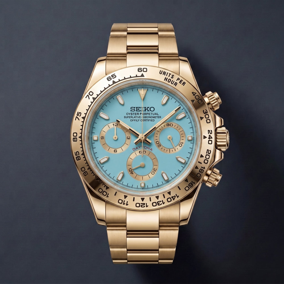 Seiko Mod Daytona Bleu