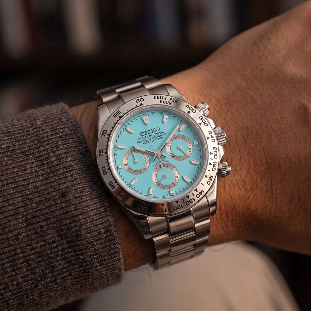 Seiko Mod Daytona Bleu