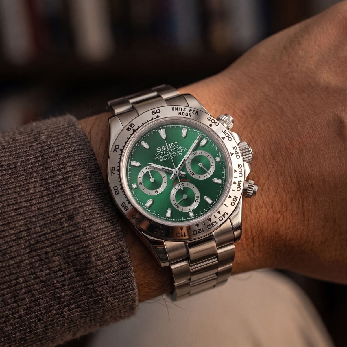 Seiko Mod Daytona Vert