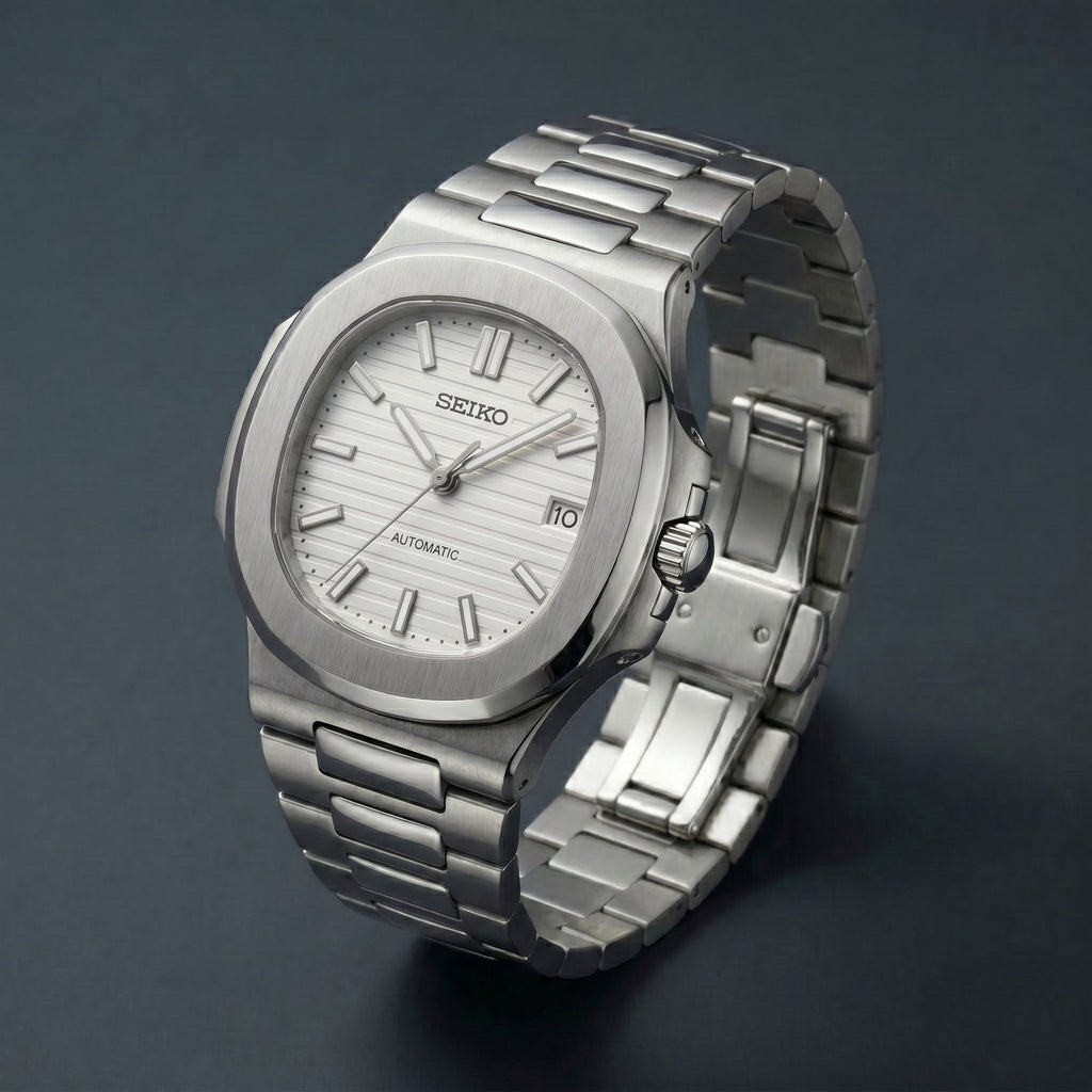 Seiko Mod Nautilus Blanc