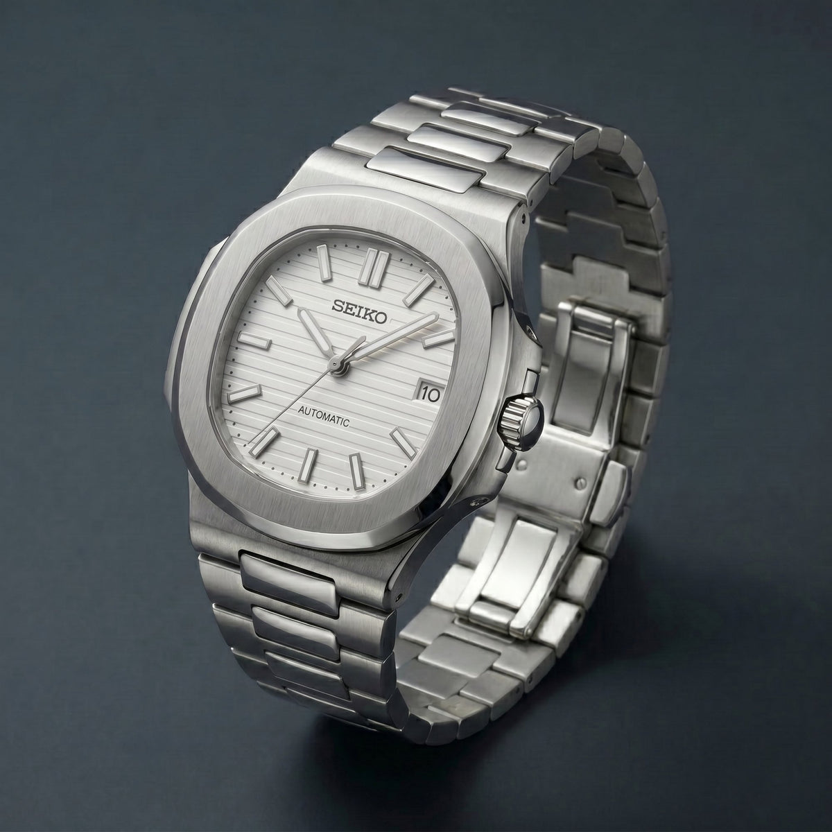 Seiko Mod Nautilus Blanc