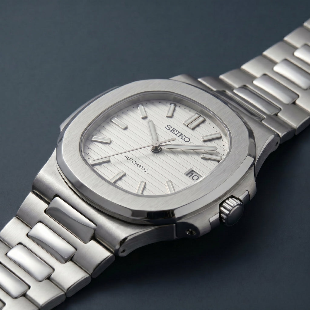 Seiko Mod Nautilus Blanc