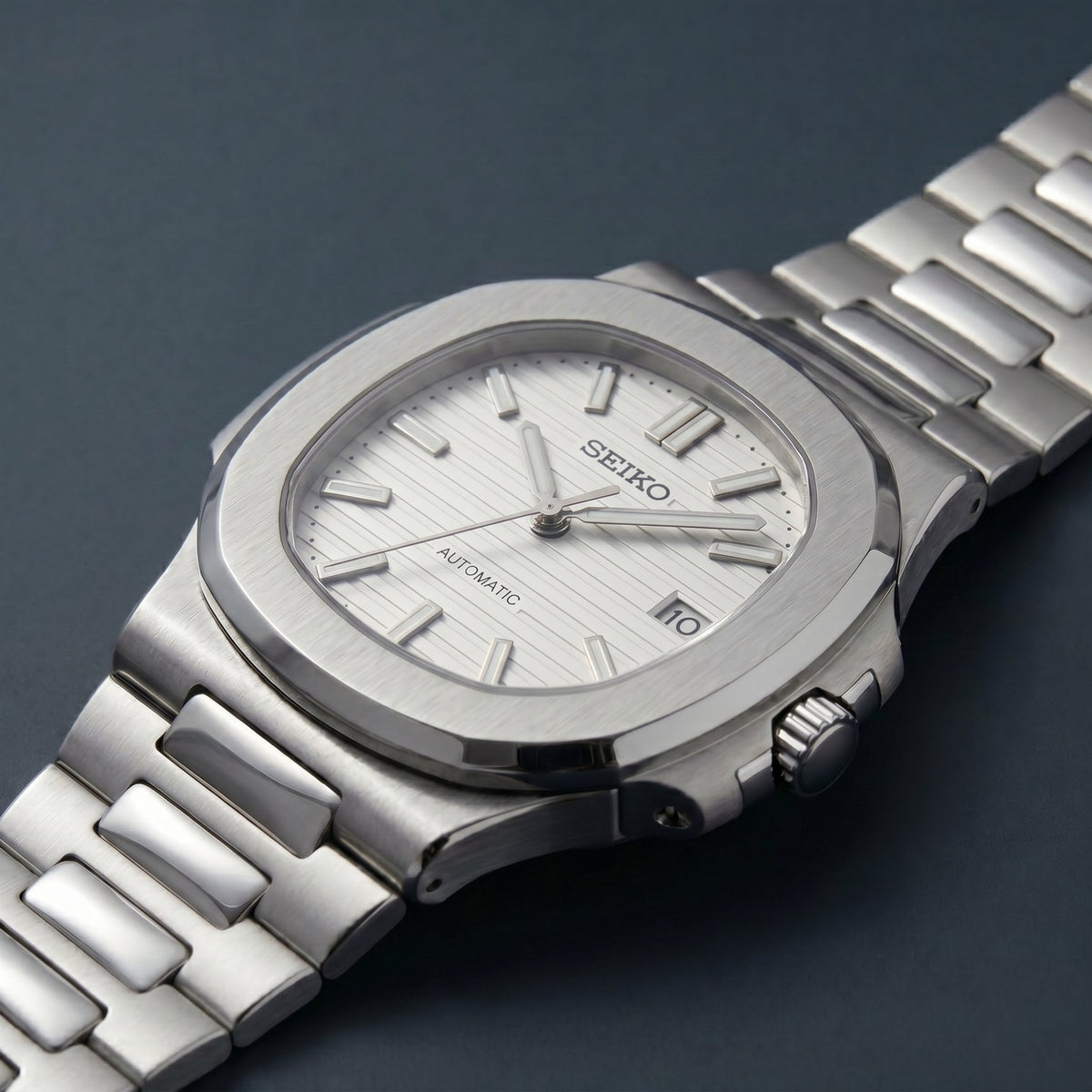 Seiko Mod Nautilus Blanc