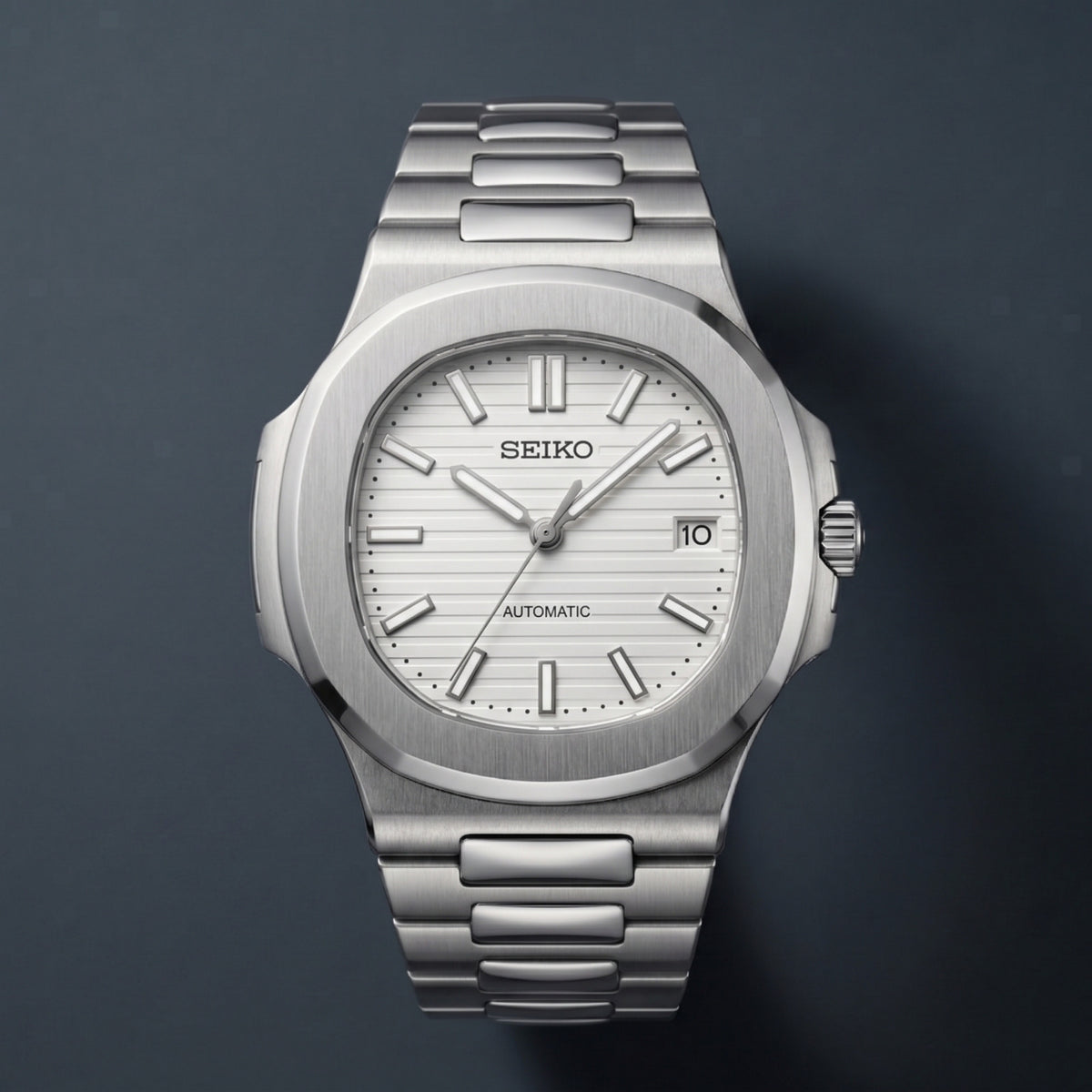 Seiko Mod Nautilus Blanc