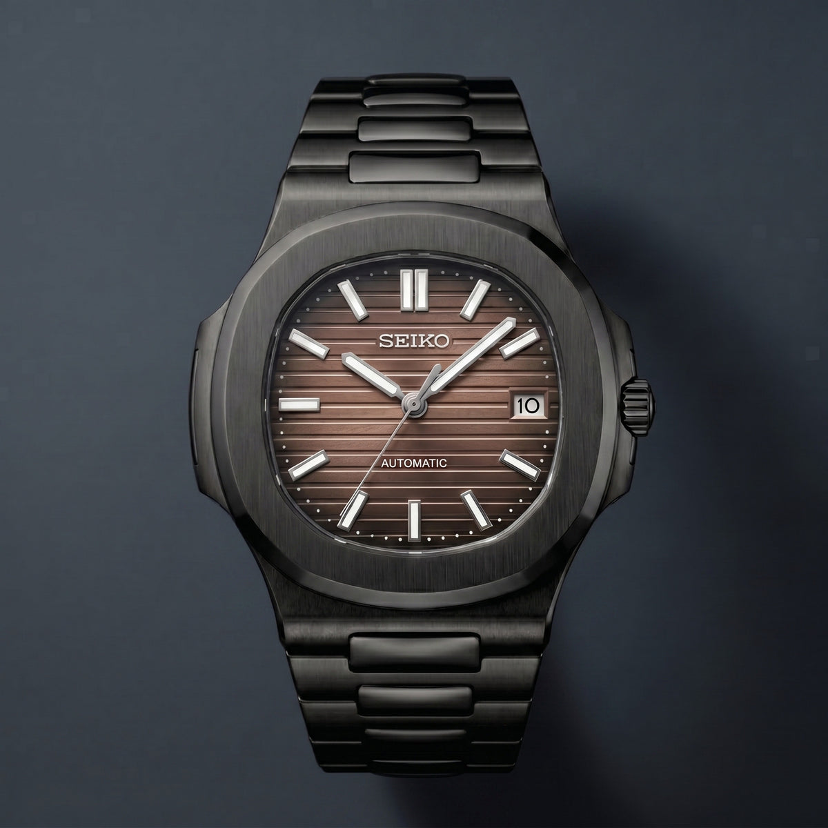 Seiko Mod Nautilus Marron