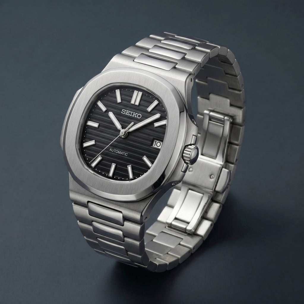 Seiko Mod Nautilus Noir