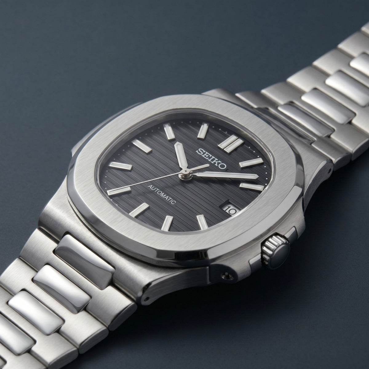 Seiko Mod Nautilus Noir
