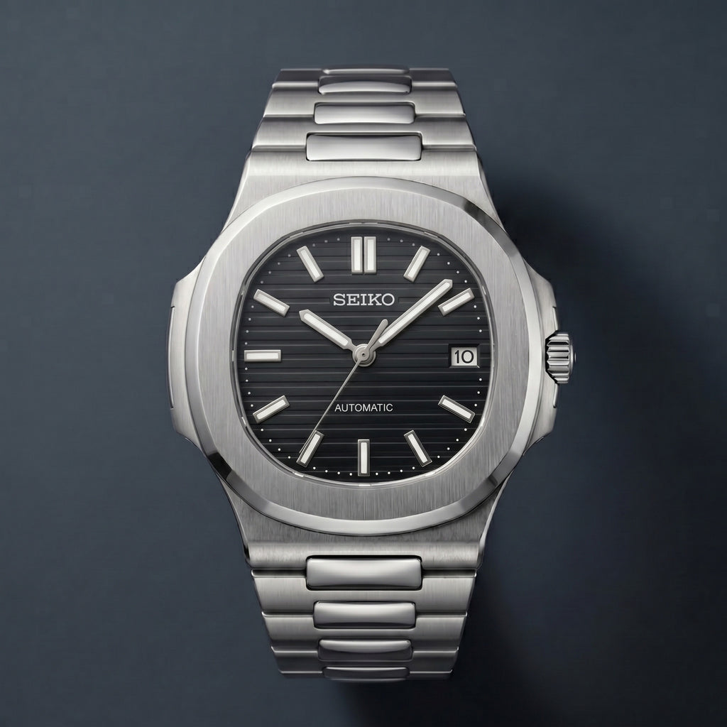 Seiko Mod Nautilus Noir