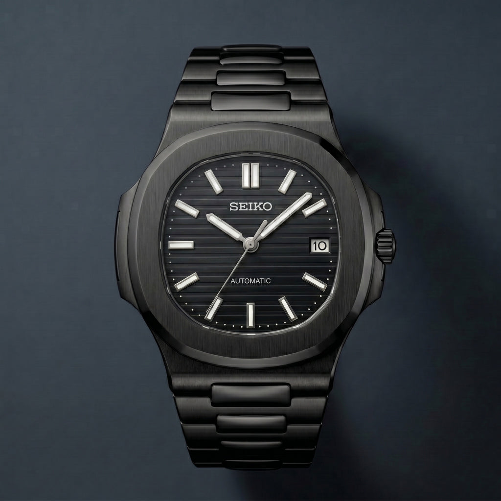 Seiko Mod Nautilus Noir