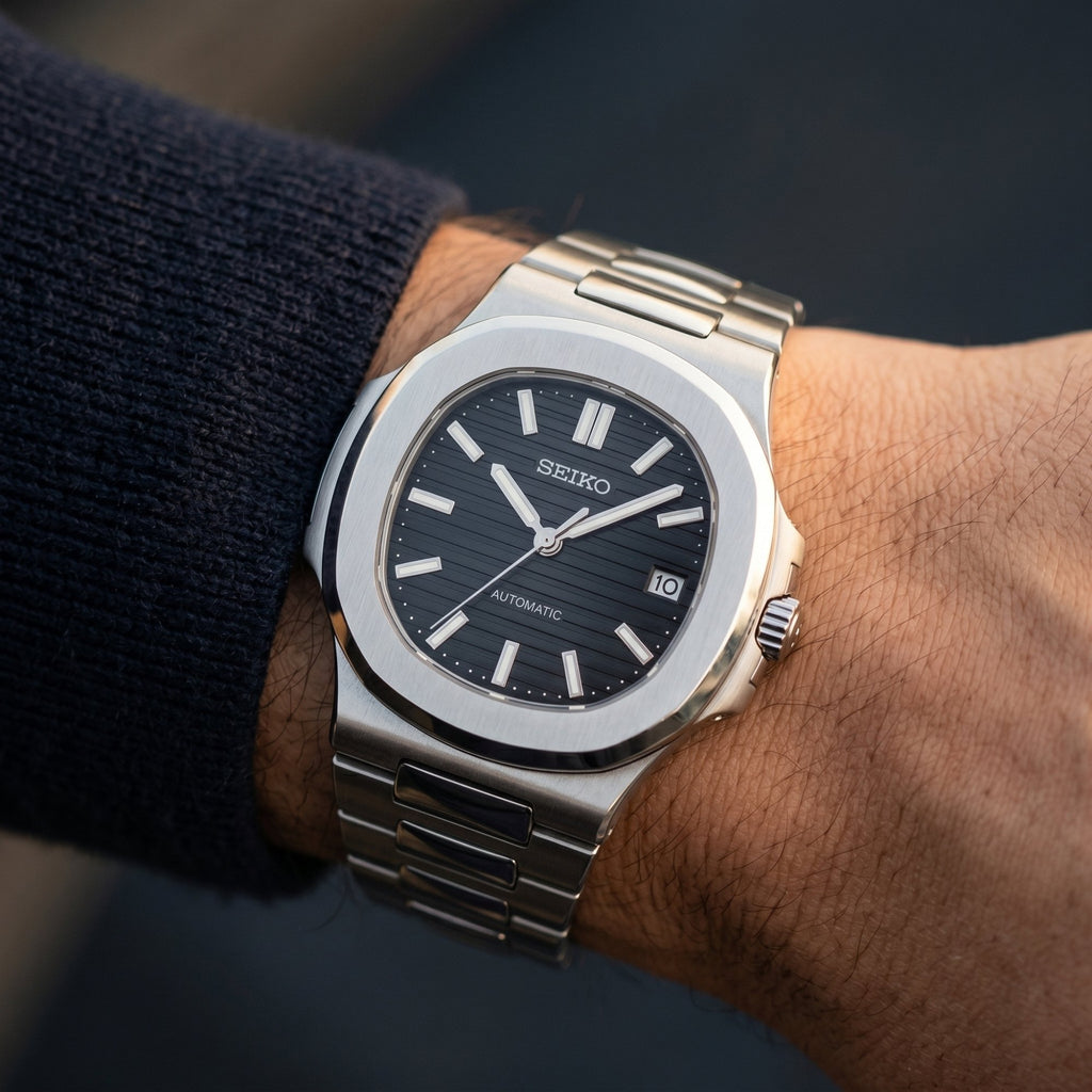 Seiko Mod Nautilus Noir