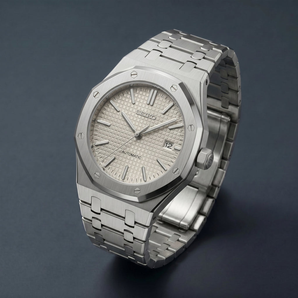 Horalys - Montre Seiko Mod Royal Oak Blanc