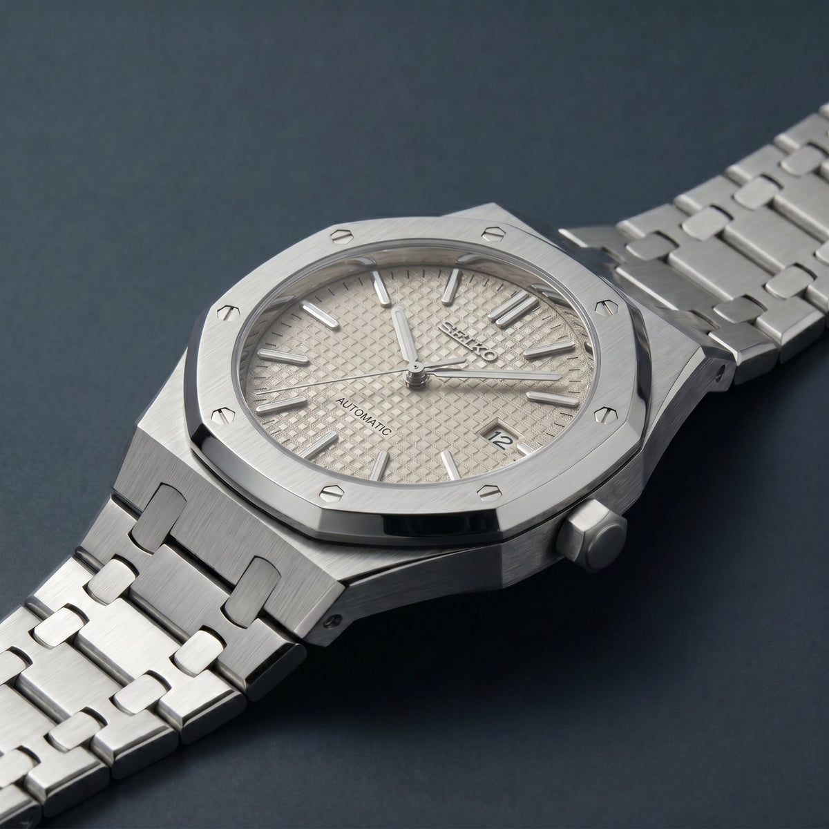 Horalys - Montre Seiko Mod Royal Oak Blanc