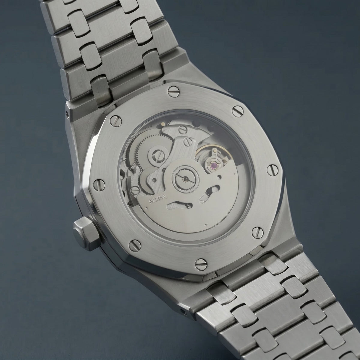 Horalys - Montre Seiko Mod Royal Oak Bleu-Ciel