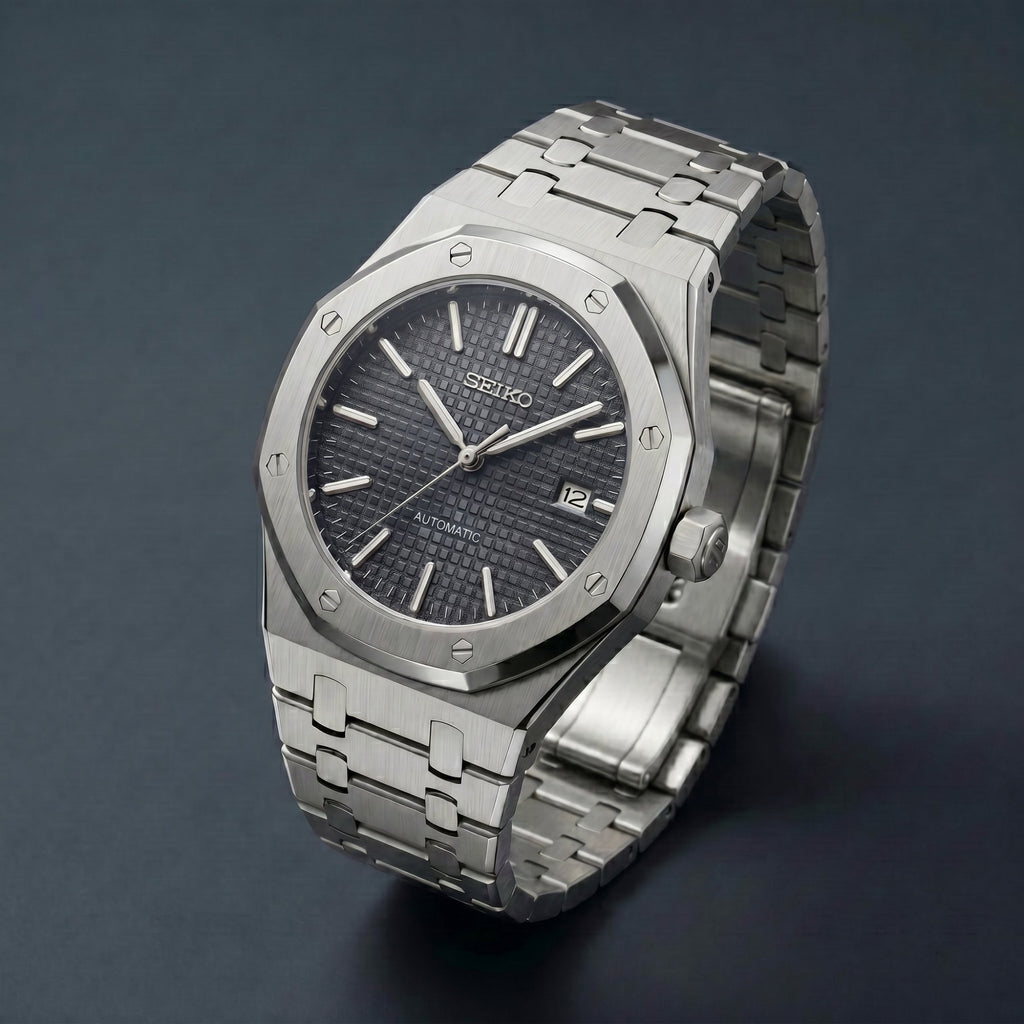 Seiko Mod Royal Oak Schwarz