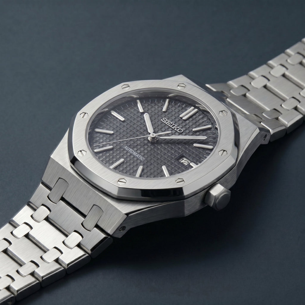 Seiko Mod Royal Oak Schwarz
